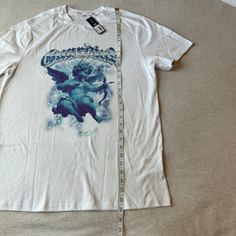 Mister Tee‎ Mens Guardian Angel Cherub Graphic T-Shirt White MTUS233 L NEW - Picture 3 of 6
